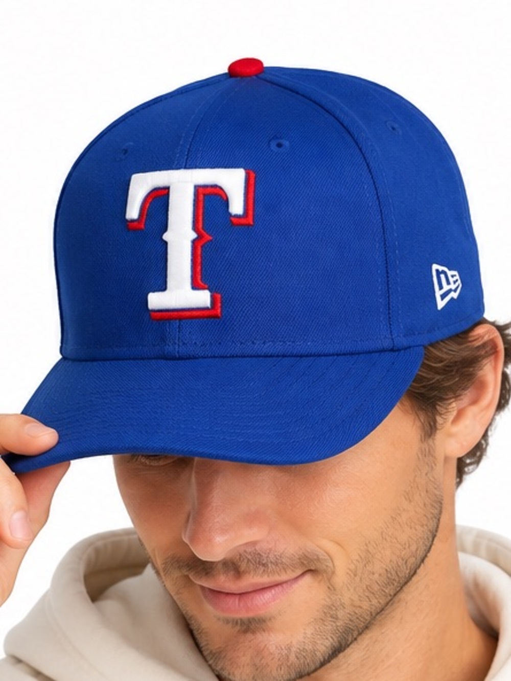 New Era Texas Rangers 59FIFTY Cool Base Fitted Hat 7 3/8 MLB Blue